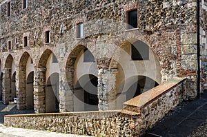 Ancient masonry arches photo