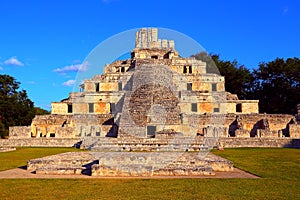 Mayan pyramids in Edzna campeche mexico VII photo