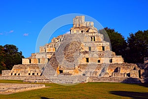 Mayan pyramids in Edzna campeche mexico VIII photo