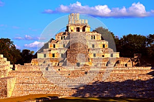 Mayan pyramids in Edzna campeche mexico VIII photo