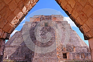 Mayan pyramids in Uxmal near merida yucatan mexico II photo