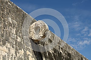 Ancient Maya game in Chichen Itza, Yucatan, Mexico