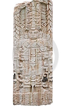 Ancient maya stone relief