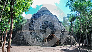 Ancient mayan city of Coba, in Mexico. Coba is an archaeological area and a famous landmark of Yucatan Peninsula