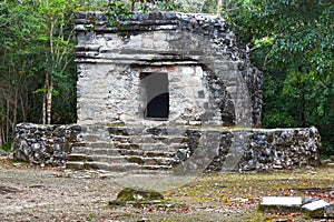 Stone Temple San Gervasio Mayan Archeological Site Cozumel Mexico photo