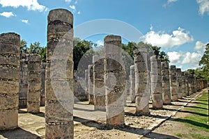 Ancient Mayan Columns