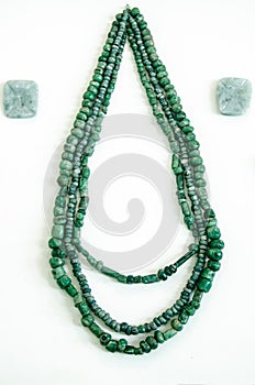 Ancient mayan jade necklace