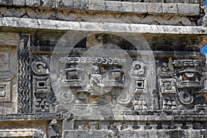 Ancient Mayan Nunnery Carvings photo