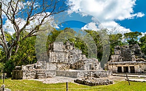 Ancient Mayan Pyramid at Muyil in Quintana Roo, Mexico