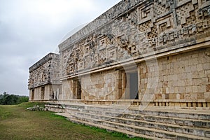 Ancient mayan pyramid. Uxmal, Merida