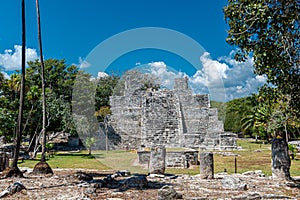 Archaeological site of El Meco, Cancun, Mexico photo