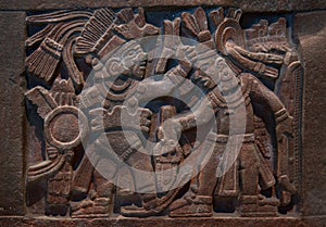 Ancient Mayan stone carving