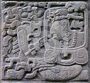 Ancient Mayan stone reliefs