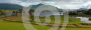 Ancient McCarthy Mor castle on Lake Lough Leane at Killarney on the Ring of Kerry in Ireland