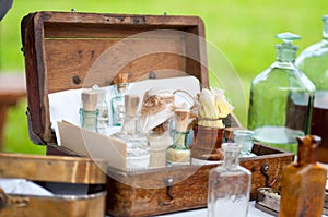 Ancient medical equipment.