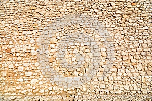 Ancient medieval brickwork of old castle background texture