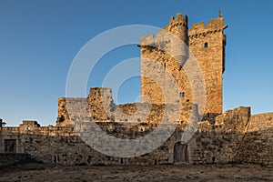 Ancient medieval castle in San Felices de los Gallegos, Spain photo