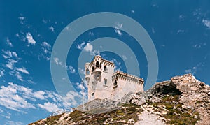 Ancient medieval Castle Tower in Tarifa, Andalusia