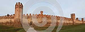 ancient medieval defensive walls of the city of MONTAGNANA in th