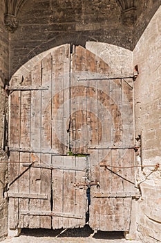 Ancient medieval doorway in the Papal Palace, Avignon