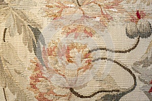Ancient medieval french tapestry detail