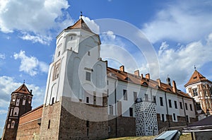 Ancient medieval Mir Castle Complex in the town of Mir. Historical heritage of Belarus