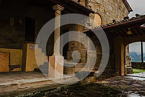 Ancient medieval parish church alley