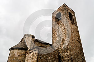 Ancient medieval parish church made of stone