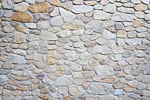 Ancient medieval stone masonry. Texture of a fragment of a wall of an old structure. A background for design and creative work. De