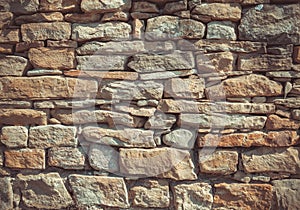 Ancient medieval stone wall texture background