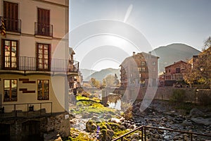 Ancient medieval town of Camprodon in Gerona, Spain