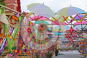 An ancient merit-making tradition using objects and flags decorated according to religious beliefs