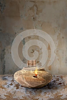 Ancient Middle Eastern Oil Lamp