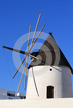 Ancient mill near Las Negras in Andalusia, Spain