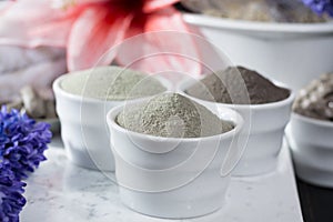 Ancient minerals - luxury face and body spa treatment, clay powder and mask