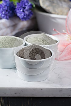 Ancient minerals - luxury face and body spa treatment, clay powder and mask
