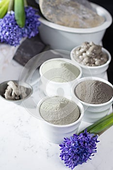 Ancient minerals - luxury face and body spa treatment, clay powder and mask