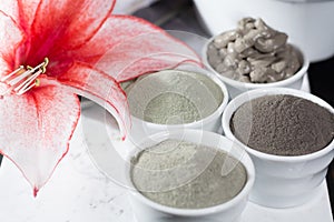 Ancient minerals - luxury face and body spa treatment, clay powder and mask