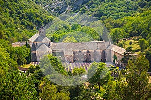 Ancient monastery Notre-Dame de Senanque abbey in Vaucluse, France