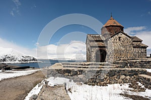 Ancient monastery Sevanavank in Armenia
