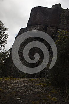 Ancient monolith called `La torre de los indios` or Indian`s Tower located in Colombia photo
