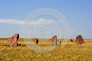 Ancient monuments of Khakassia. Variant one. photo