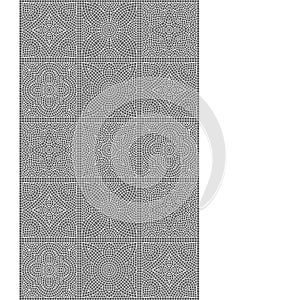 Ancient mosaic ceramic tile pattern.