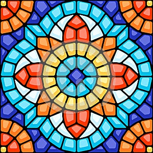 Ancient mosaic ceramic tile pattern.