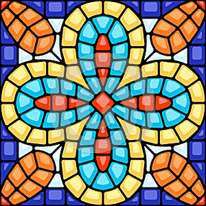 Ancient mosaic ceramic tile pattern.