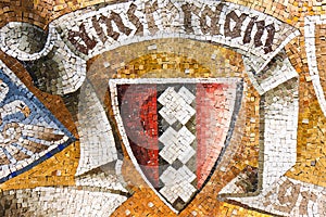 Ancient Mosaic Coat of Arms of Amsterdam