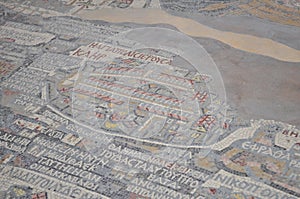 Ancient mosaic map of Jerusalem
