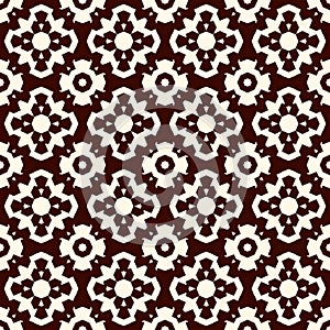 Ancient mosaic wallpaper with floral motif. Eclectic ceramic tile ornament. Ethnic style seamless surface pattern.