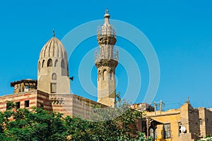 Ancient mosque with a minaret