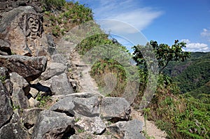 Ancient mountain carving near San Agustin Archeological Park